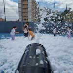 Cañón de espuma-en uso